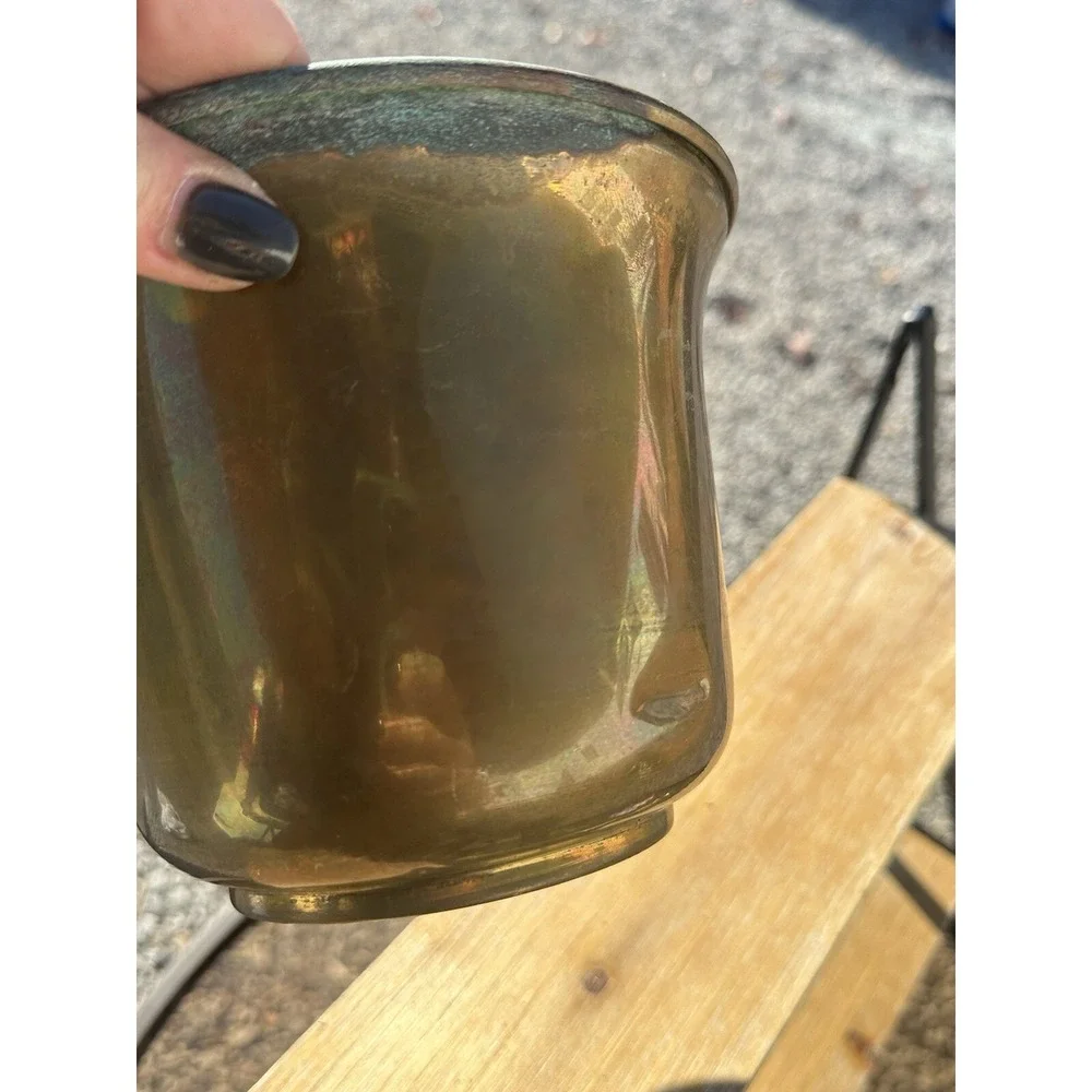 Small Brass Vintage Planter Defected See Pics